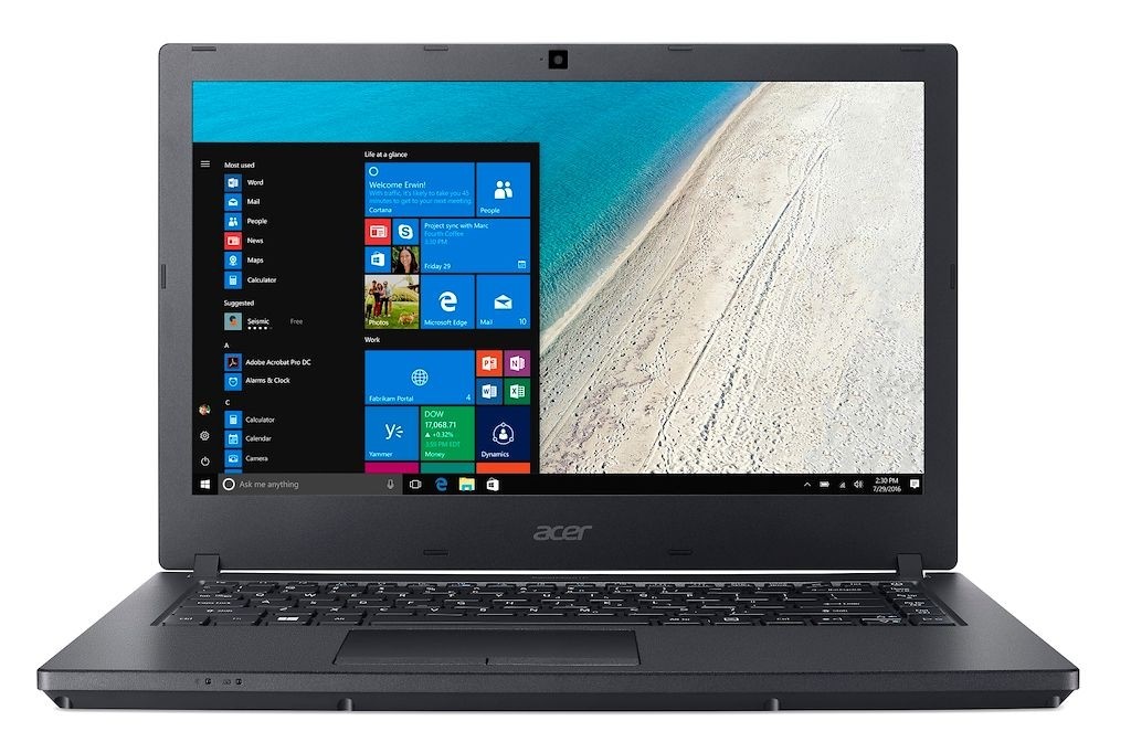 acer travelmate tmp2410-g2 14-inch business laptop (intel core i5-8250u/4gb ddr4/1tb hdd/win 10 home/shale black)